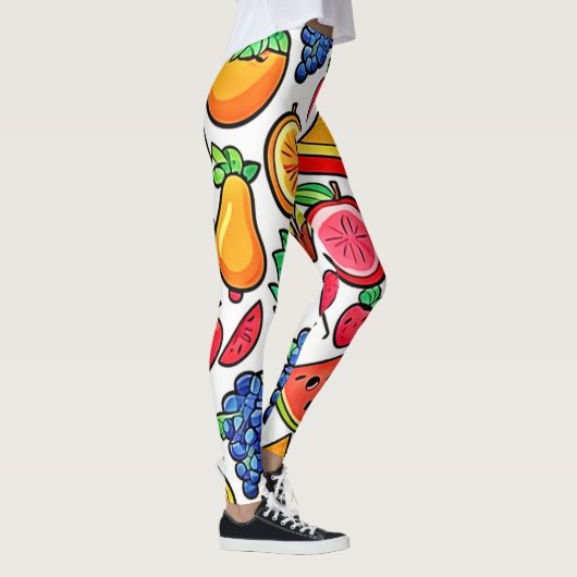 Lebhaftes Fruchtmuster Leggings (Rechts)