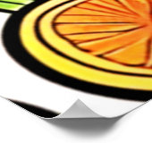 Lebhaftes Fruchtmuster Poster (Ecke)