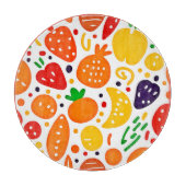 Lebhaftes Fruchtmuster Schneidebrett (Vorderseite)