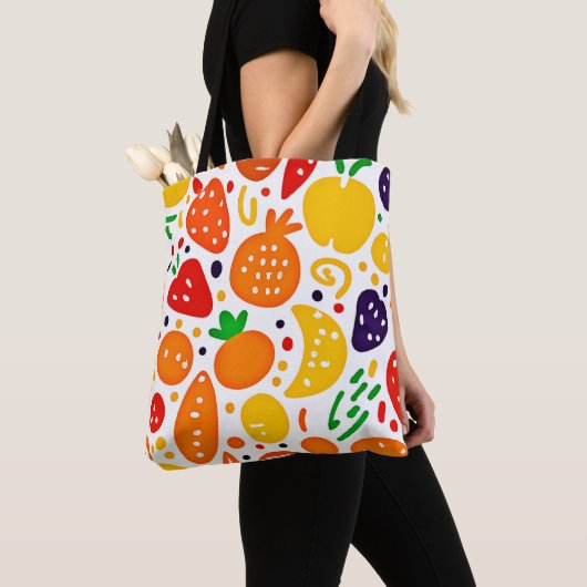 Lebhaftes Fruchtmuster Tasche (Von Nahem)