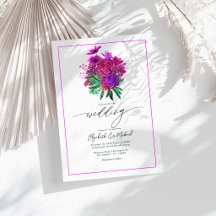 Lebhaftes Fuchsia Modernes Hochzeitsstipendiat QR-