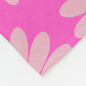 Lebhaftes Fun Retro Bright Pink Daisy floral Muste Fleecedecke (Ecke)