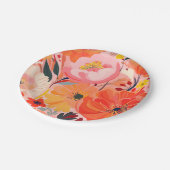 Lebhaftes Garden-Party Pappteller (Schrägansicht)