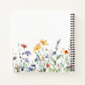 Lebhaftes Gästebuch für florale Hochzeiten in Wate Notizblock (Rückseite)