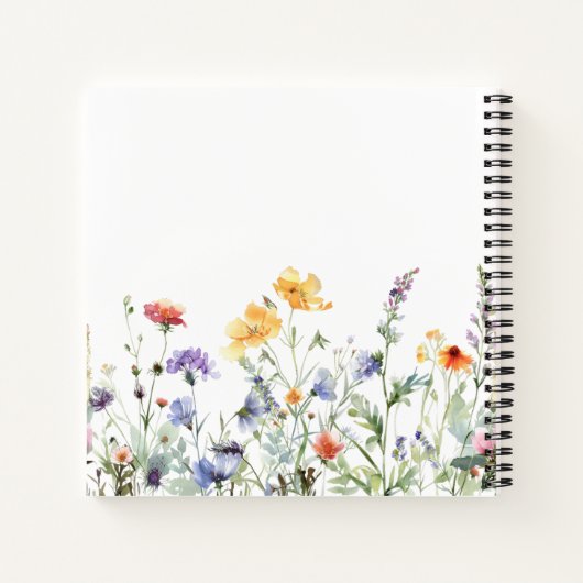 Lebhaftes Gästebuch für florale Hochzeiten in Wate Notizblock (Rückseite)