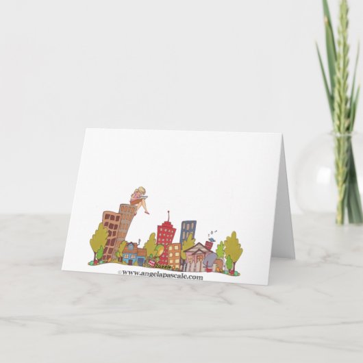 "Lebhaftes Geburtstagsmädchen" Karte (Rückseite)