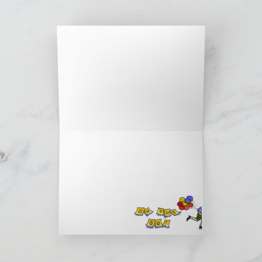 "Lebhaftes Geburtstagsmädchen" Karte (Innenseite)