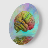 Lebhaftes Gehirn Große Wanduhr (Winkel)