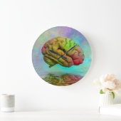 Lebhaftes Gehirn Große Wanduhr (Zuhause)