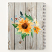 Lebhaftes Gelbblütenland Notizblock (Rückseite)