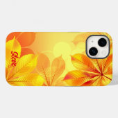 Lebhaftes gelbes Blatt anpassbar Case-Mate iPhone Hülle (Rückseite (Horizontal))