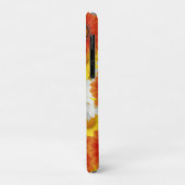 Lebhaftes gelbes und orangefarbenes Muster Case-Mate iPhone Hülle (Hinten/Links)