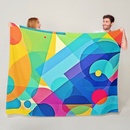 Lebhaftes geometrisches Abstrakt Fleecedecke