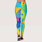 Lebhaftes geometrisches Abstrakt Leggings (Rückseite)