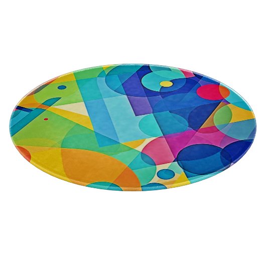 Lebhaftes geometrisches Abstrakt Schneidebrett (Ecke)