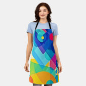 Lebhaftes geometrisches Abstrakt Schürze (Getragen)