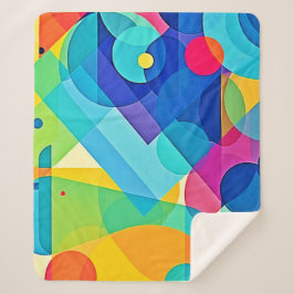 Lebhaftes geometrisches Abstrakt Sherpadecke