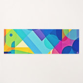 Lebhaftes geometrisches Abstrakt Yogamatte (Vorderseite (Horizontal))