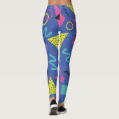 Lebhaftes geometrisches Abstraktes Muster Leggings (Rückseite)