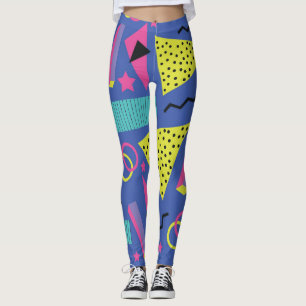 Lebhaftes geometrisches Abstraktes Muster Leggings
