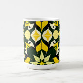 Lebhaftes geometrisches Blumendesign Kaffeetasse (Mittel)