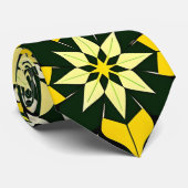 Lebhaftes geometrisches Blumendesign Krawatte (Gerollt)