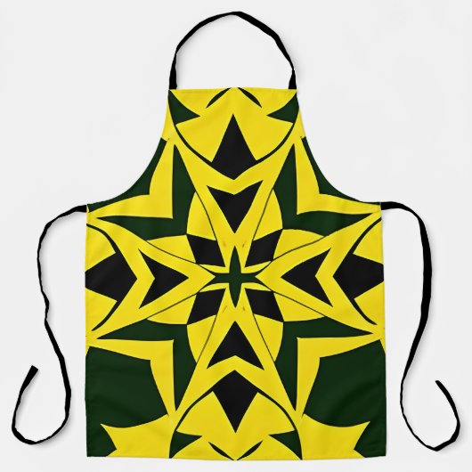 Lebhaftes geometrisches Blumendesign Schürze (Vorderseite)
