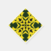 Lebhaftes geometrisches Blumendesign Serviette (Ecke)