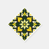 Lebhaftes geometrisches Blumendesign Serviette (Ecke)