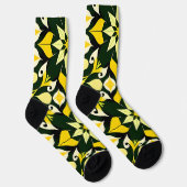 Lebhaftes geometrisches Blumendesign Socken (Rechts)