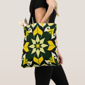 Lebhaftes geometrisches Blumendesign Tasche (Von Nahem)