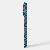 Lebhaftes geometrisches Boho-Muster iPhone Hülle (Linke Seite)