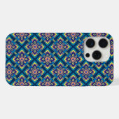 Lebhaftes geometrisches Boho-Muster iPhone Hülle (Rückseite (Horizontal))