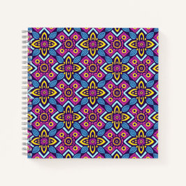 Lebhaftes geometrisches Dekorationsmuster Notizblock