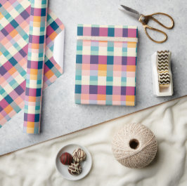 Lebhaftes geometrisches Kariertes Wrapping-Papier Geschenkpapier