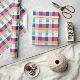 Lebhaftes geometrisches Kariertes Wrapping-Papier Geschenkpapier
