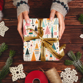 Lebhaftes geometrisches, modernes Weihnachtswrappi Geschenkpapier