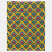 Lebhaftes geometrisches Mosaikmuster Fleecedecke (Vorderseite)