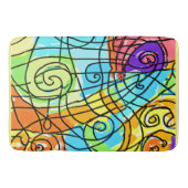 Lebhaftes geometrisches Muster Badematte (Vorderseite)