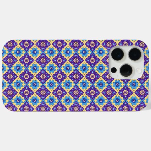 Lebhaftes geometrisches Muster der Retro-Geometrie Case-Mate iPhone Hülle (Rückseite (Horizontal))