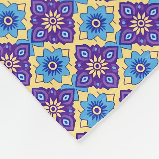 Lebhaftes geometrisches Muster der Retro-Geometrie Fleecedecke (Ecke)