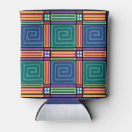 Lebhaftes geometrisches Muster Dosenkühler