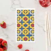 Lebhaftes geometrisches Muster mit fetten Farben Serviette (Beispiel)