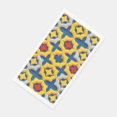 Lebhaftes geometrisches Muster mit fetten Farben Serviette (Ecke)