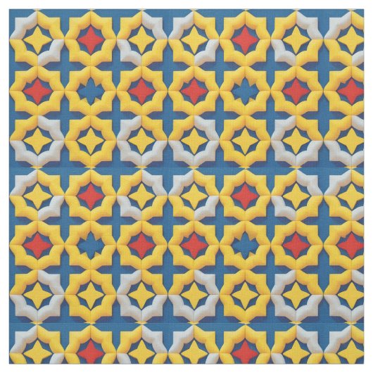 Lebhaftes geometrisches Muster mit fetten Farben Stoff (Muster)