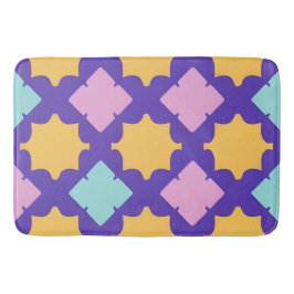 Lebhaftes geometrisches Muster mit hellen Farben Badematte