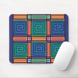 Lebhaftes geometrisches Muster Mousepad