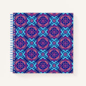 Lebhaftes geometrisches Muster Notizblock (Vorderseite)