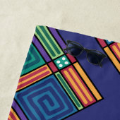 Lebhaftes geometrisches Muster Strandtuch (Beispiel)