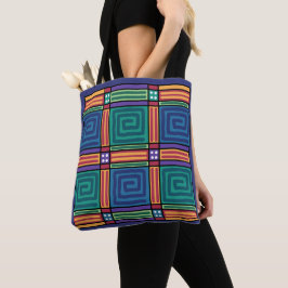 Lebhaftes geometrisches Muster Tasche